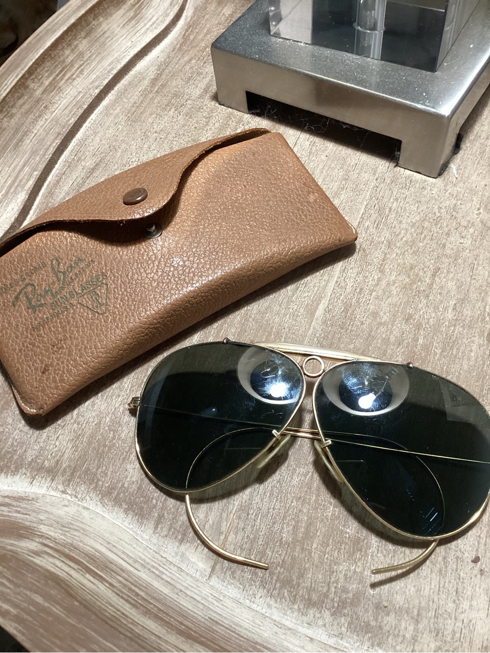 Ray-Ban Aviator sunglasses RB3025 – vintage - Gold / Green G‑15 – With Case